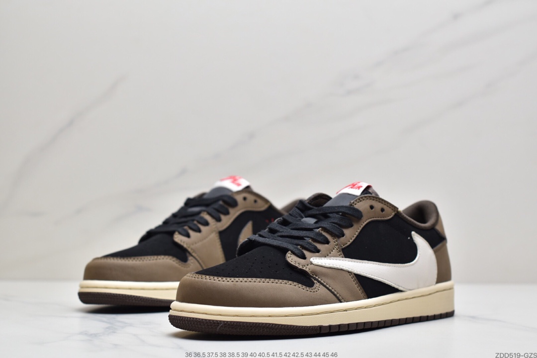 230 倒钩低帮Travis Scott x Air Jordan 1 Low AJ1倒勾低帮 CQ4277-001