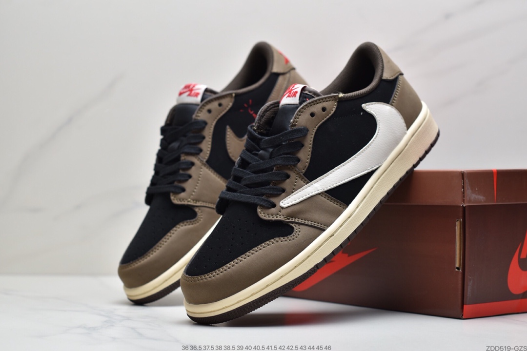 230 倒钩低帮Travis Scott x Air Jordan 1 Low AJ1倒勾低帮 CQ4277-001