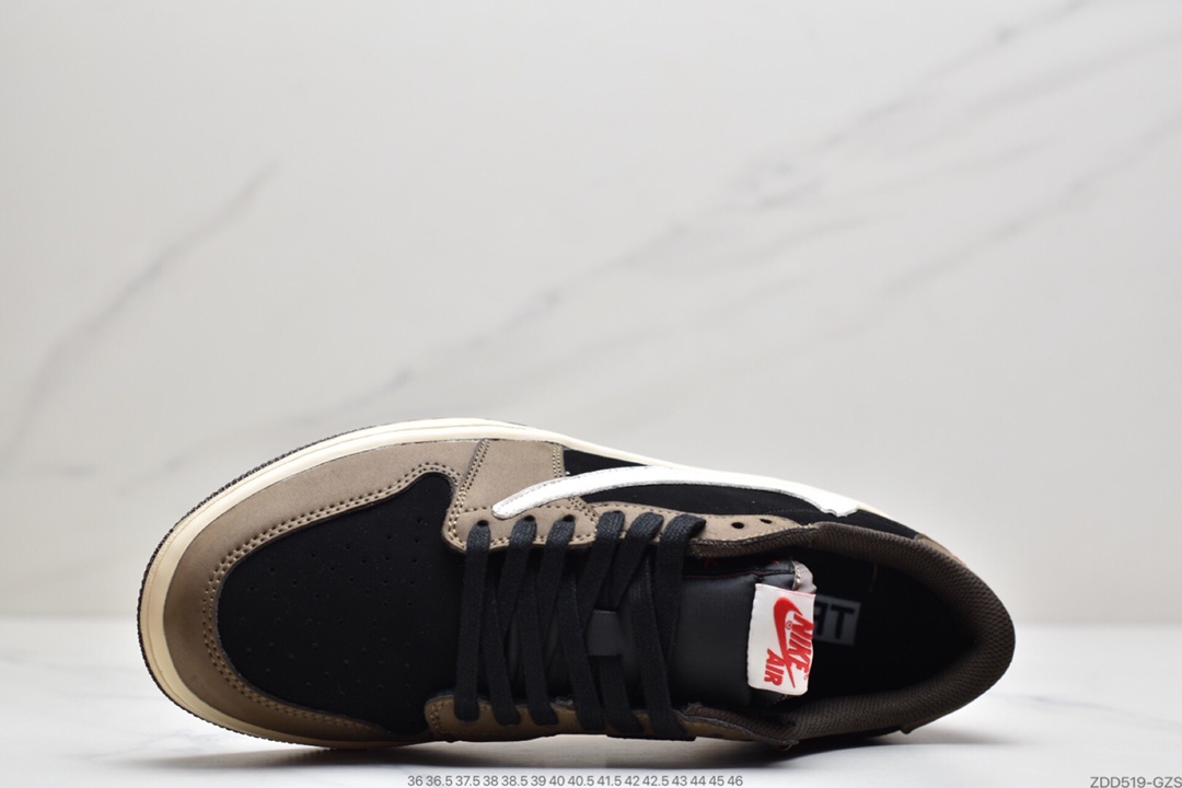 230 倒钩低帮Travis Scott x Air Jordan 1 Low AJ1倒勾低帮 CQ4277-001