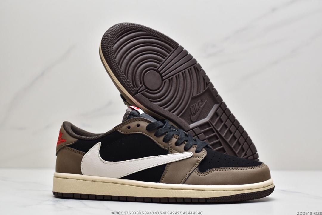 230 倒钩低帮Travis Scott x Air Jordan 1 Low AJ1倒勾低帮 CQ4277-001