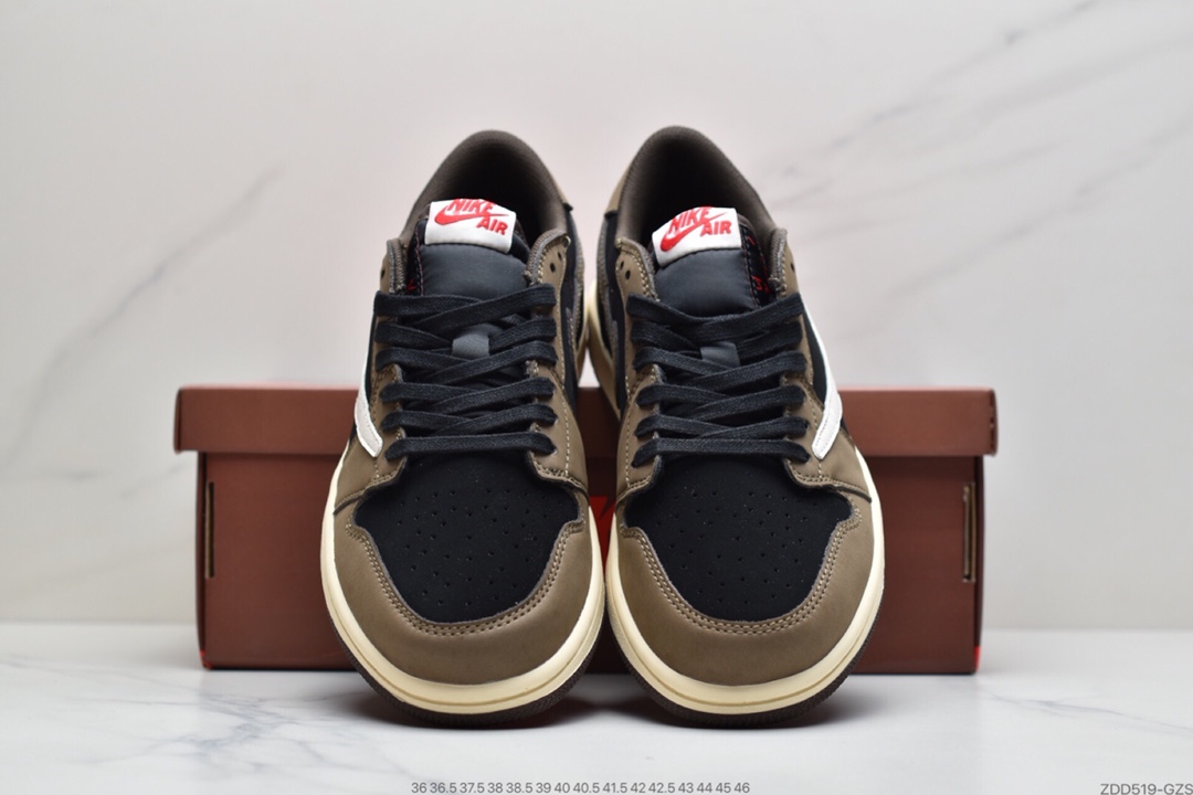 230 倒钩低帮Travis Scott x Air Jordan 1 Low AJ1倒勾低帮 CQ4277-001