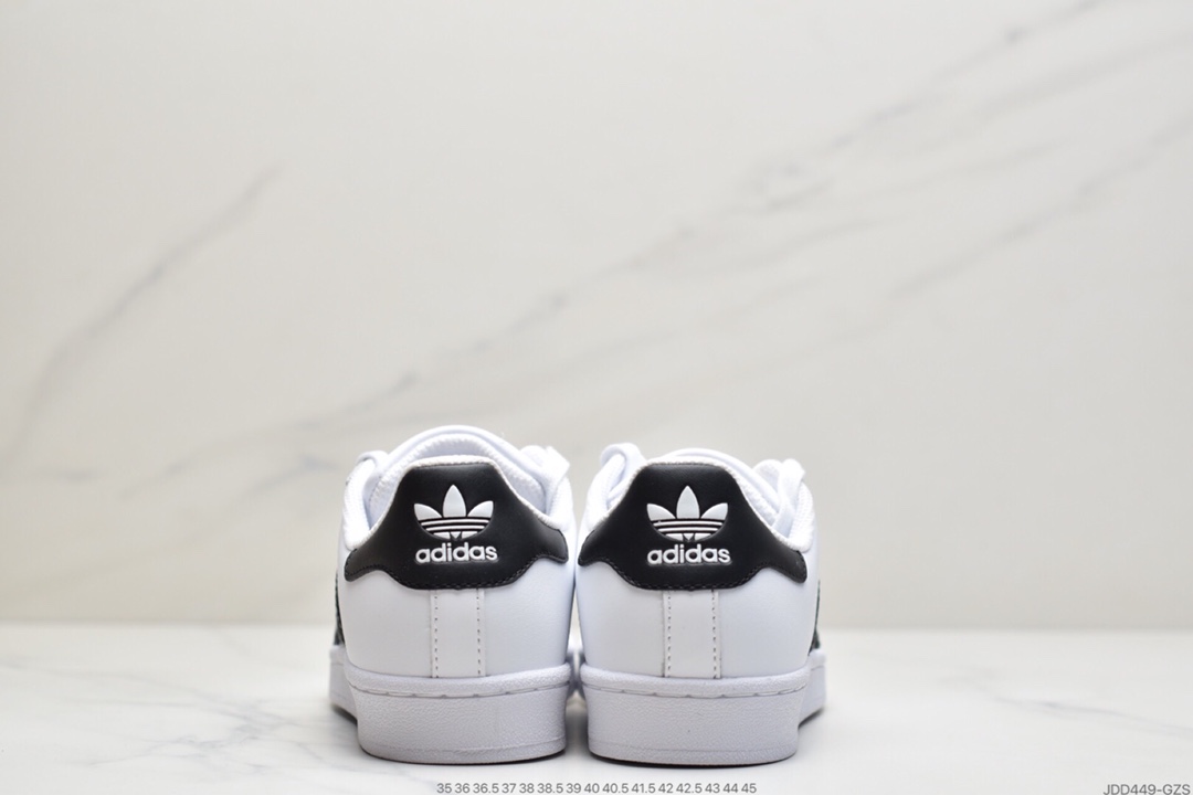 120 阿迪达斯adidas三叶草 Originals Superstar”White/Black/Gold”贝壳头经典百搭休闲运动板鞋C77124
