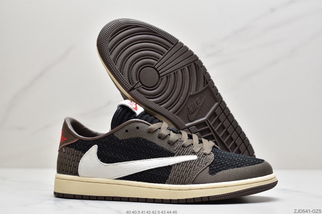 230  Air Jordan 1 Retro low Flyknit AJ1 低帮 新配色 “白黑橙扣碎”  AH4506-100