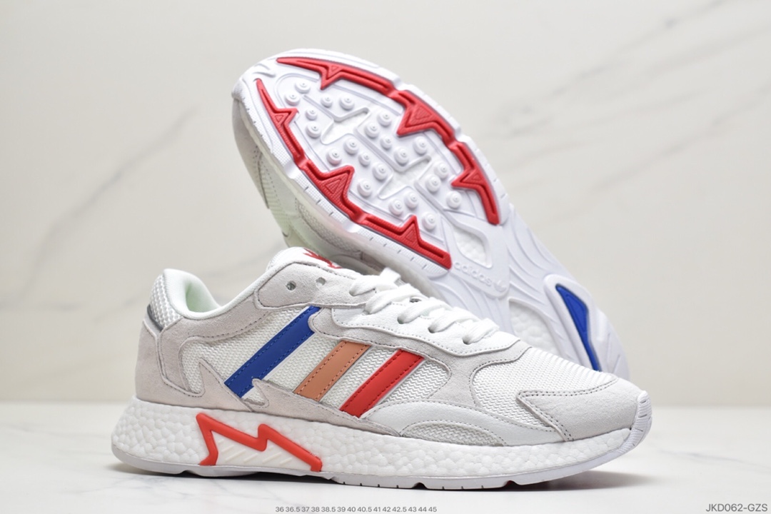 160 Adidas 阿迪达斯 Tresc Run Boost 火焰 真爆米花复古休闲运动跑步鞋 EG4775
