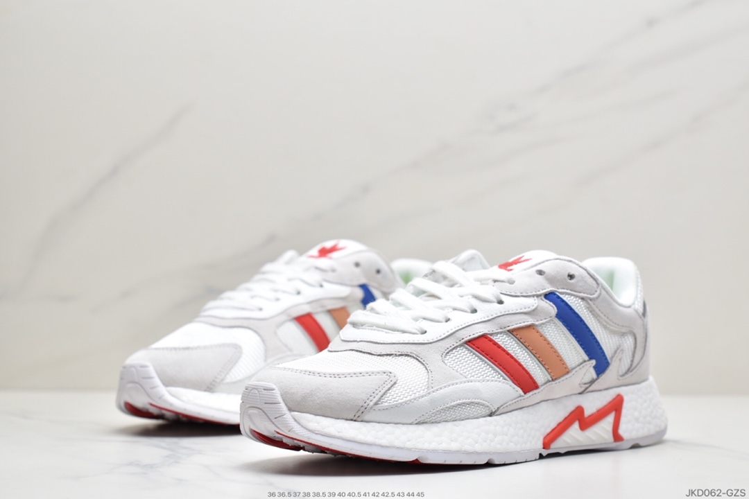 160 Adidas 阿迪达斯 Tresc Run Boost 火焰 真爆米花复古休闲运动跑步鞋 EG4775