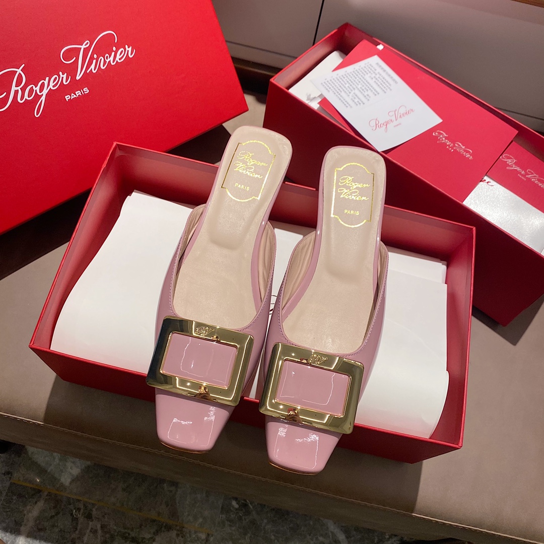 NO:412519,Patent leather pink purple - 2.5cm slippers, semi-trails, slippers19860909漆皮粉紫色 - 2.5cm拖鞋,半拖,slippers,Women's Shoes