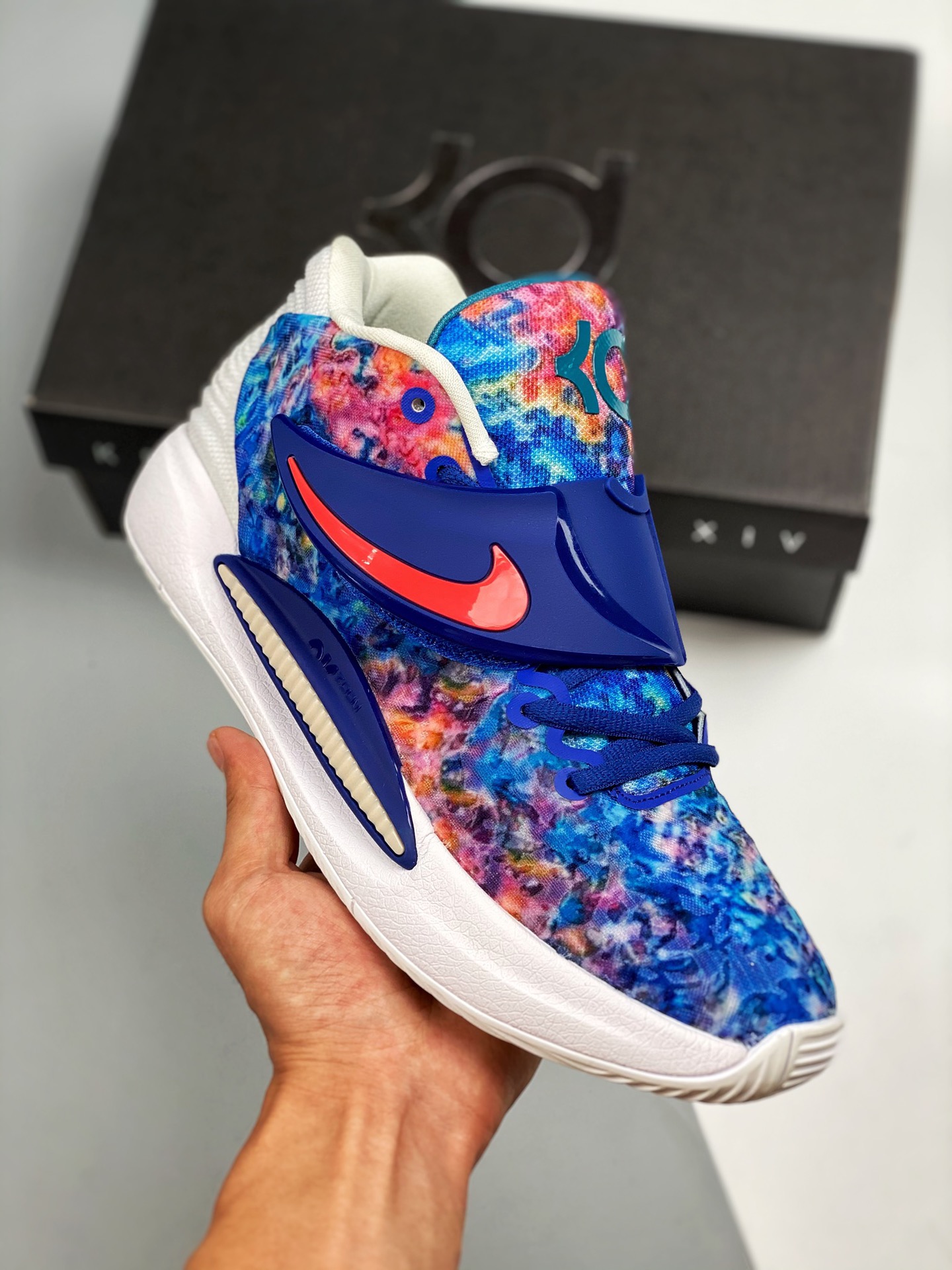 NK Zoom KD 14 EP Azul océano, Durant, superficie de malla, zapatillas de baloncesto con amortiguación para ju…