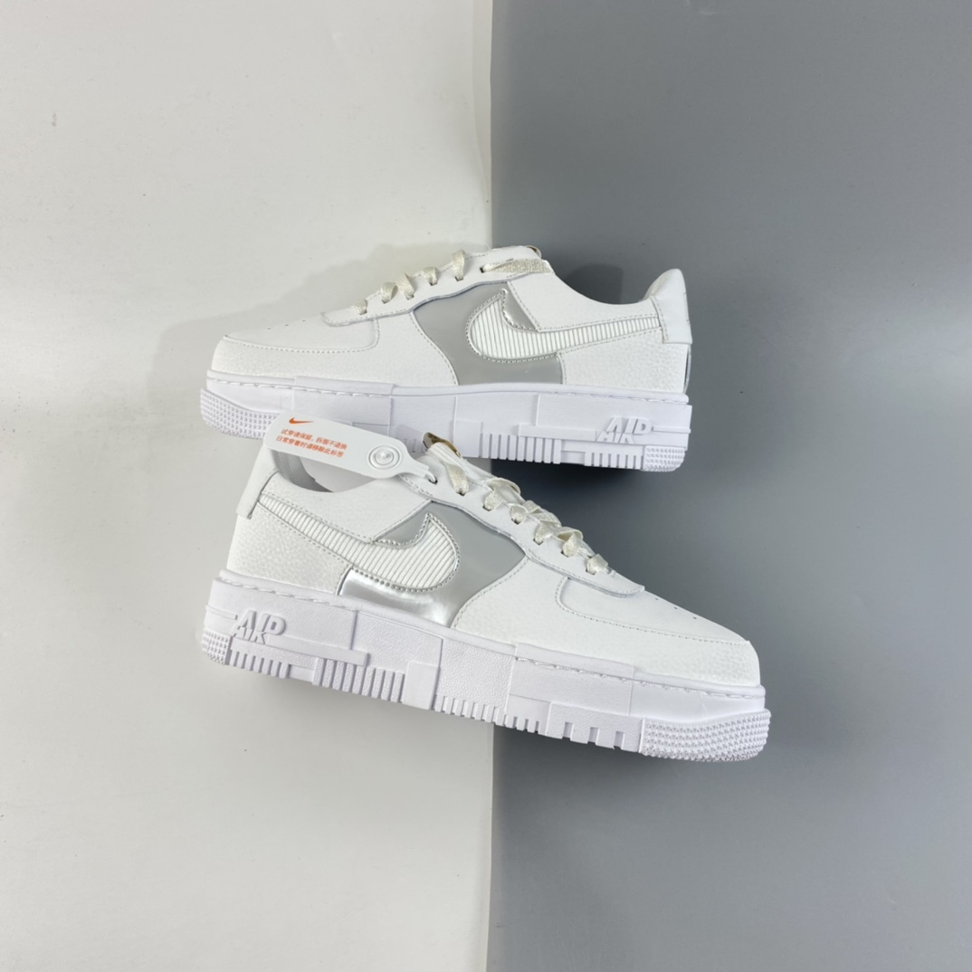 P200 Nk Air Force 1 Pixel 全新厚底空军一号低帮百搭休闲运动板鞋 DC1160-100