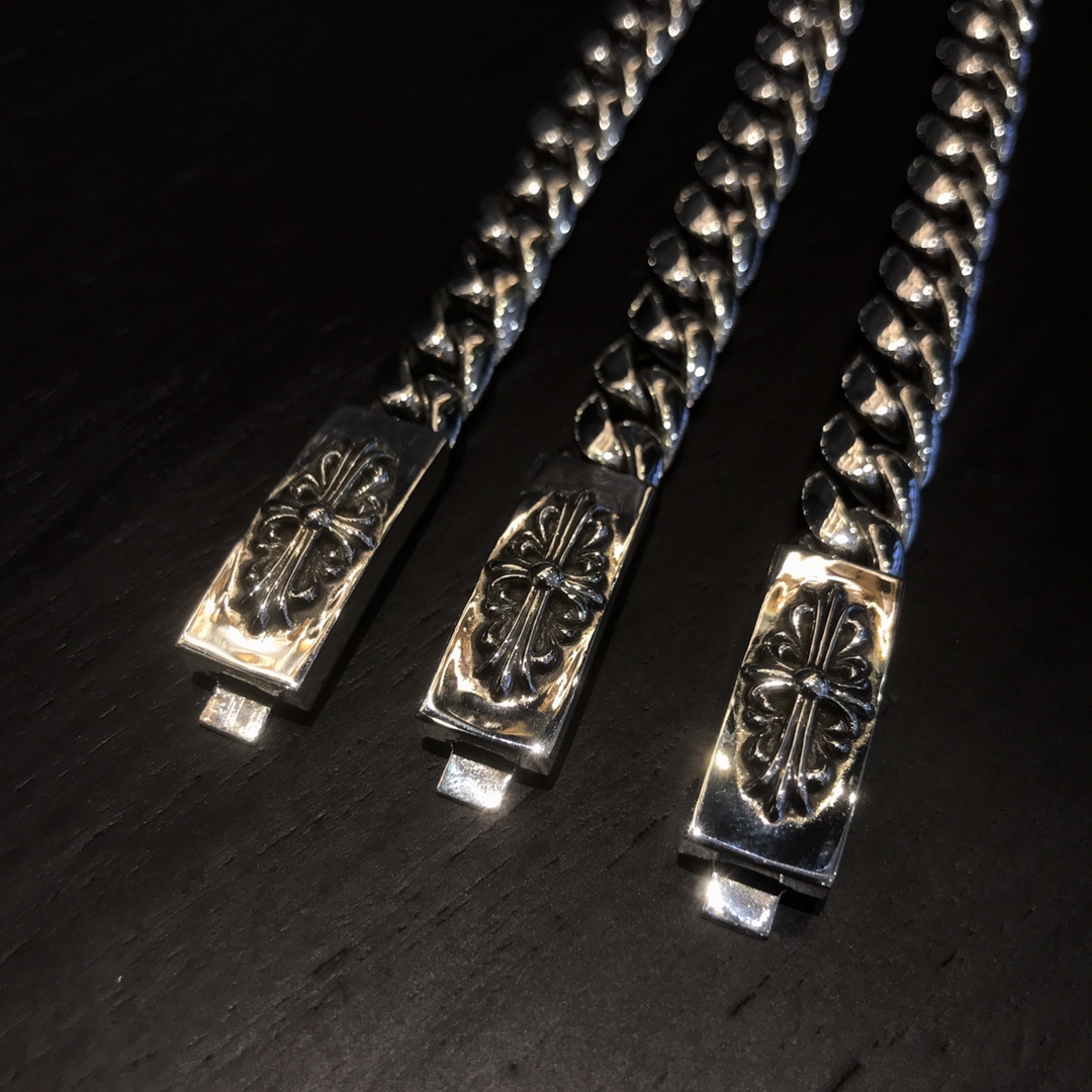 Chrome Hearts 新品上架𝐂𝐡𝐫𝐨𝐦𝐞 𝐡𝐞𝐚𝐫𝐭𝐬 克罗心长十字花手链