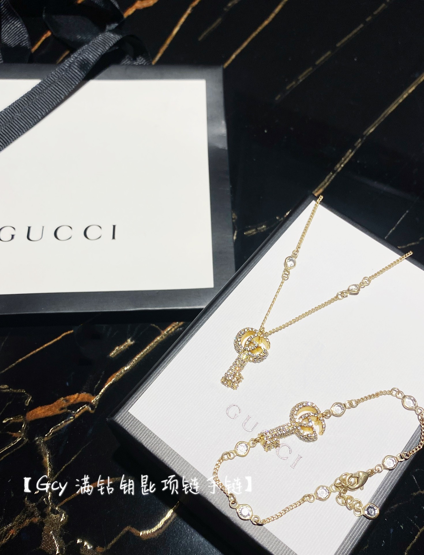 Gucci Biżuteria Bransoletka Naszyjniki & wisiorki Najlepsza jakość repliki
 Zestaw diamentów Vintage Łańcuchy