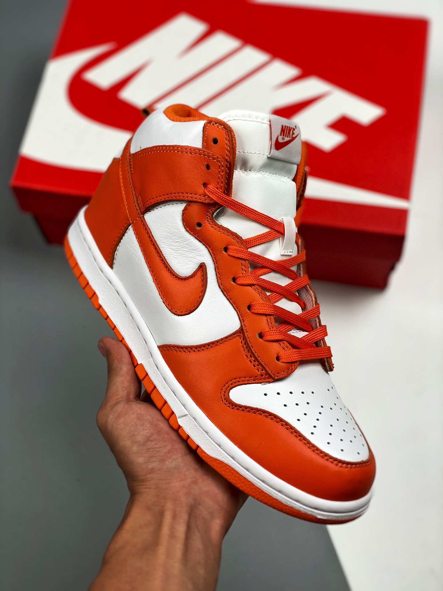 Nike Dunk SB Low color blanco naranja, producción original de fábrica grande #etiqueta tejida de fábrica original que c…