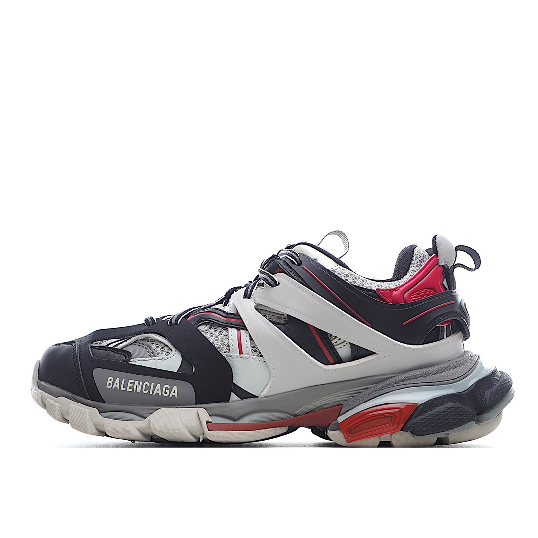 get金标黑扣做旧升级版本 巴黎世家3.0 三代户外概念鞋 Balenciaga  Sneaker Tess s.Gomma MAILLE WHITE/ORANGE 纯原版本 原装大盒 从里到外 一切百分百还原官方配置 顶级专供碾压市面一切真标版本