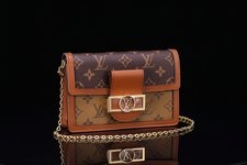 Louis Vuitton LV Dauphine Crossbody & Shoulder Bags Black Chains