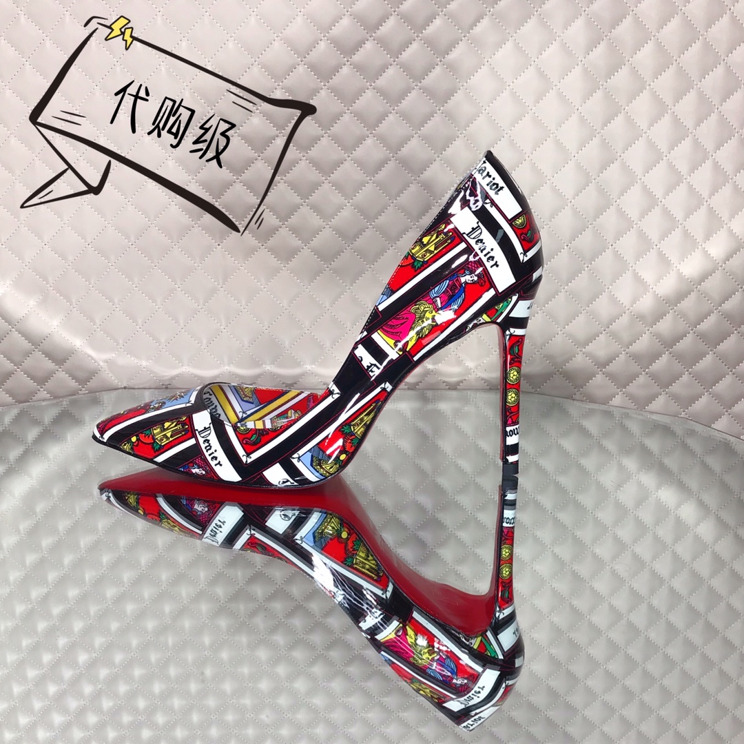 NO:336222,High-end customized autumn and winter graffiti classic series!  H10Cm, size 35-42. Customized models are not refunded or exchanged, -001 playing card graffiti, left and right feet are not matched. Official website synchronization Standard European code No:-001 Color:MULTl Material:CALF Lining:goat leather Heel height:10Cm Sole:leather sole Size:EUR 35-42 (US 4-11):,,christian louboutin19860909高端订制一秋冬涂鸦精典款系列！H10Cm,尺码35-42码. 订制款不退不换,-001扑克牌涂鸦,左右脚不配对.官网同步 标准欧码 No:-001 Color:MULTl Material:CALF Lining:goat leather Heel heigh:10Cm Sole:leather sole Size:EUR 35－42（US 4一11) :,,christian louboutin,Women's Shoes