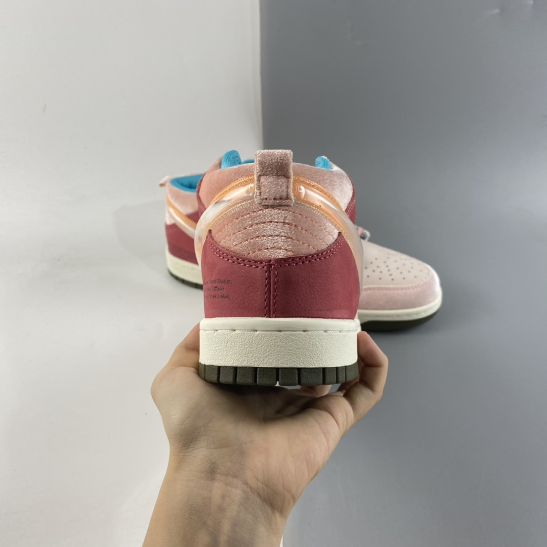P360 Social Status x Nk SB Dunk High Pro QS 全新联名款果冻勾高帮休闲板鞋 DJ1173-600