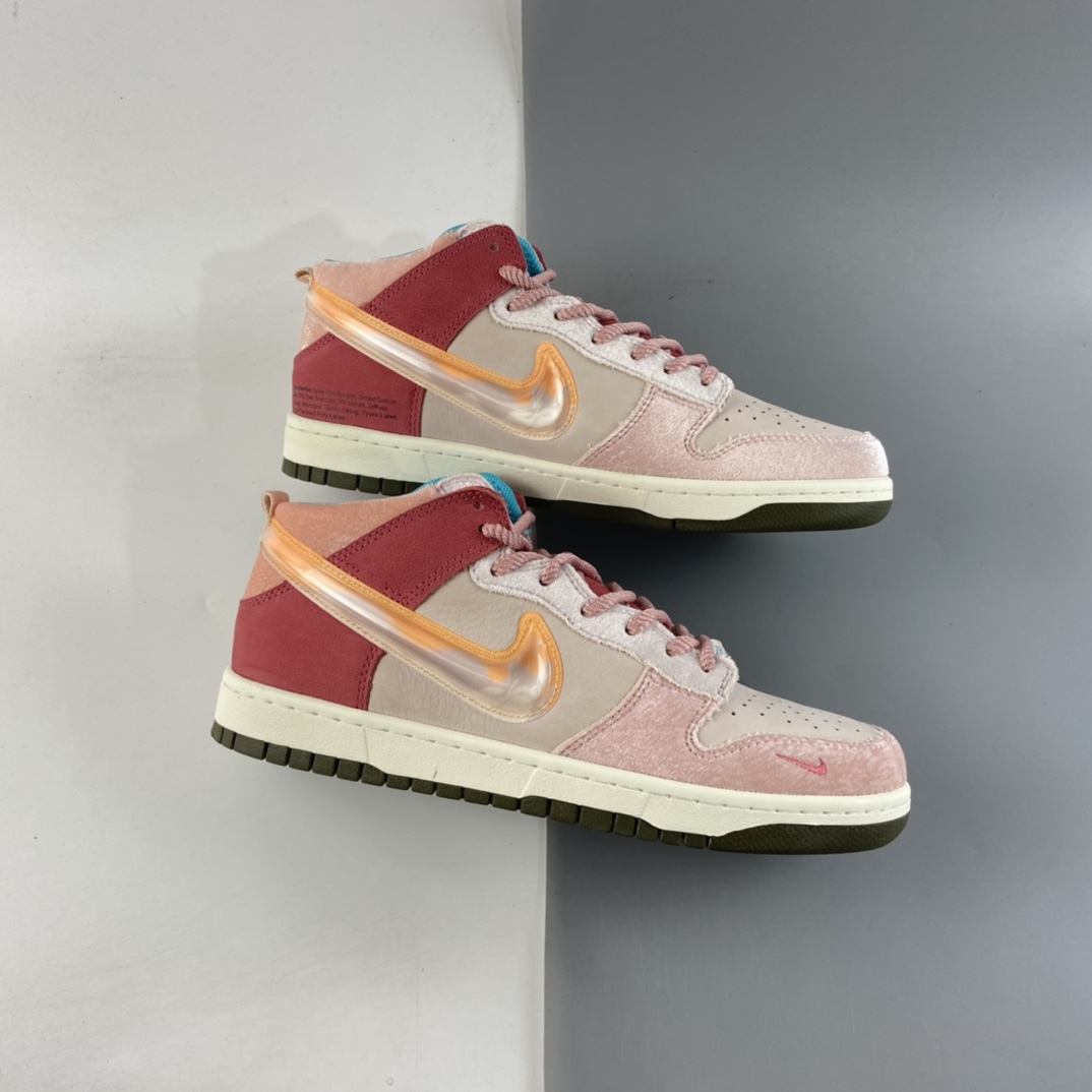 P360 Social Status x Nk SB Dunk High Pro QS 全新联名款果冻勾高帮休闲板鞋 DJ1173-600