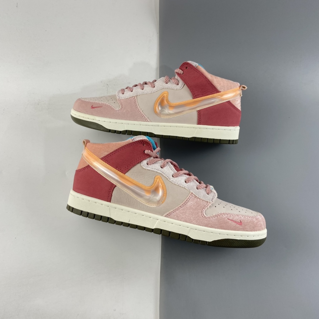 P360 Social Status x Nk SB Dunk High Pro QS 全新联名款果冻勾高帮休闲板鞋 DJ1173-600