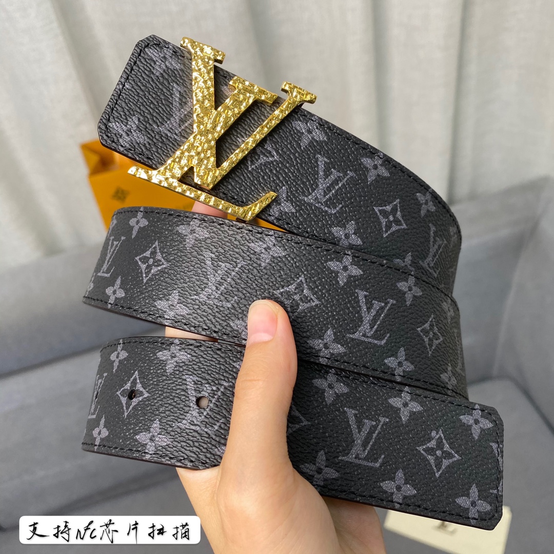 Louis Vuitton Belts Black Monogram Eclipse Canvas Spring/Summer Collection