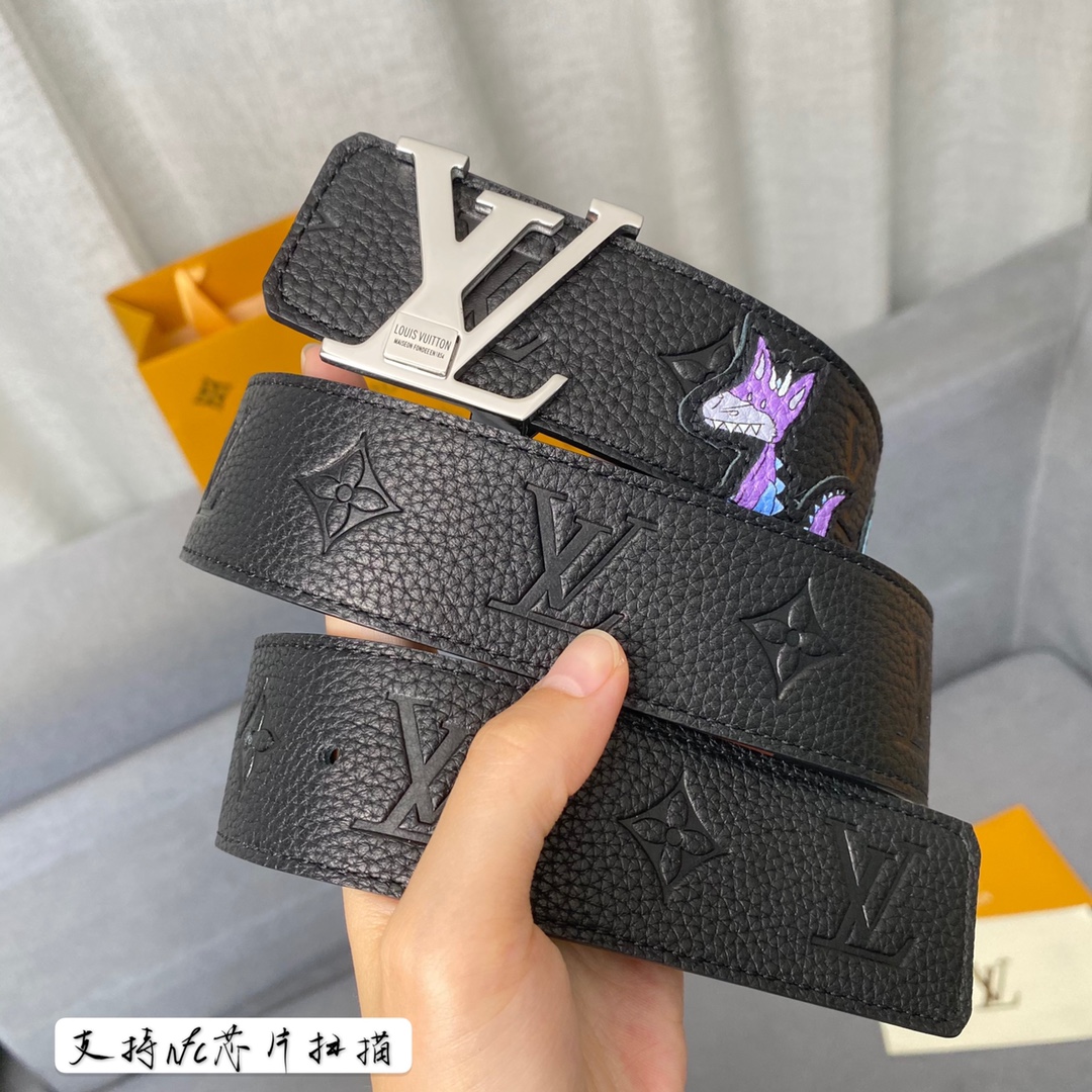 Louis Vuitton Belts Calfskin Cowhide Spring Collection