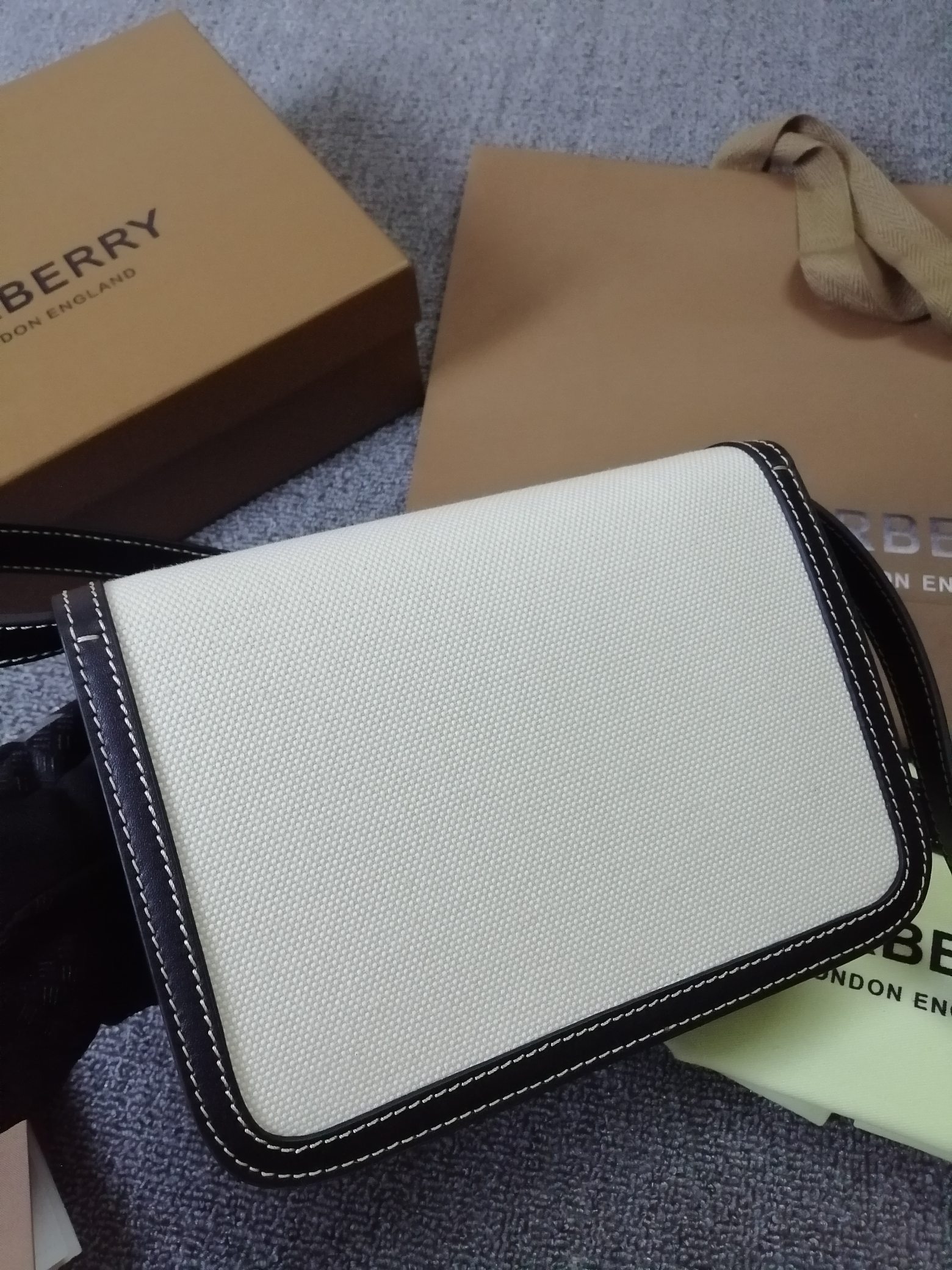 Thomas Bur 小号双色帆布革ロックバッグ - 立挺デザイン・多機能