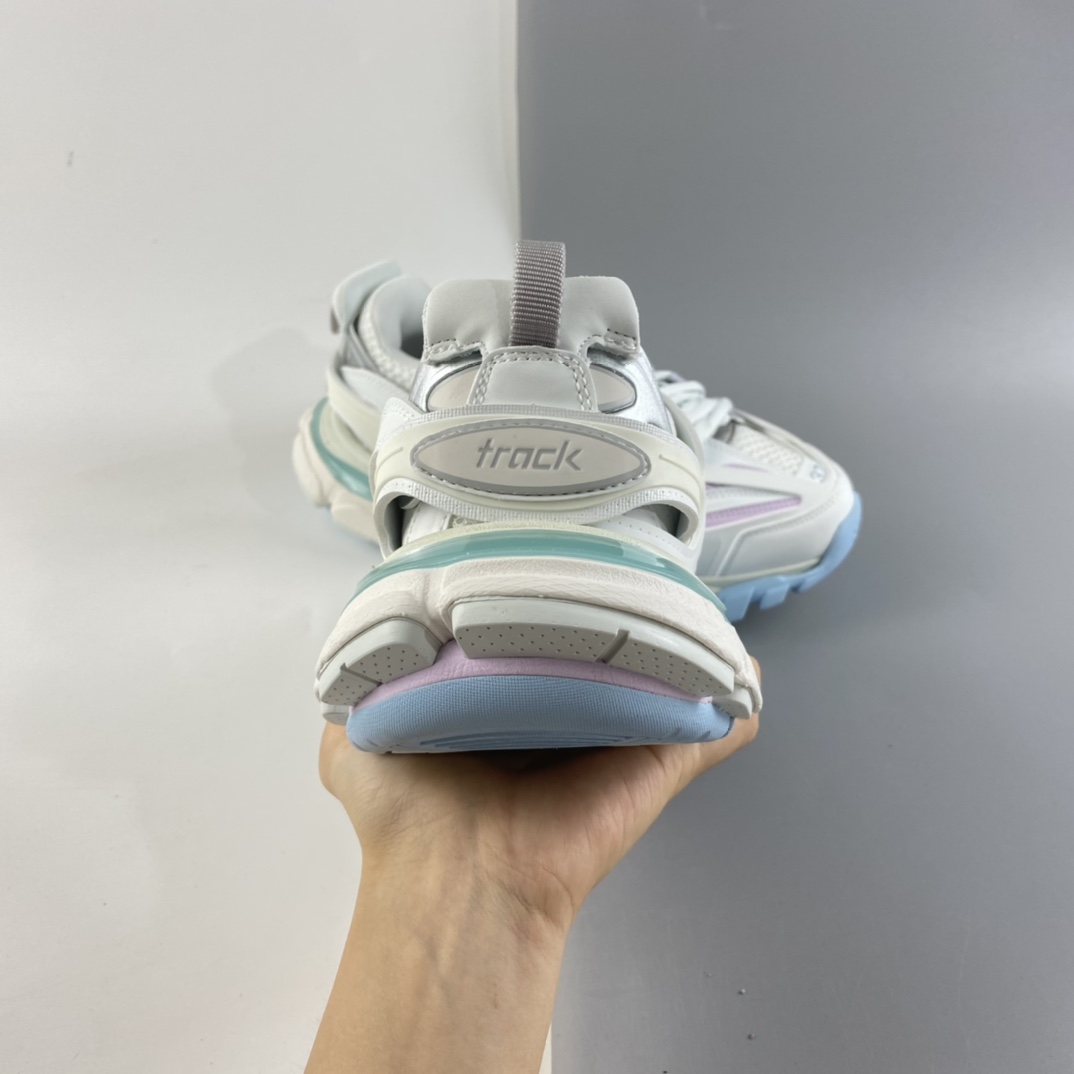 P460 Balenciaga Sneaker Tess s.Gomma MAILLE WHITE/ORANGE 巴黎世家