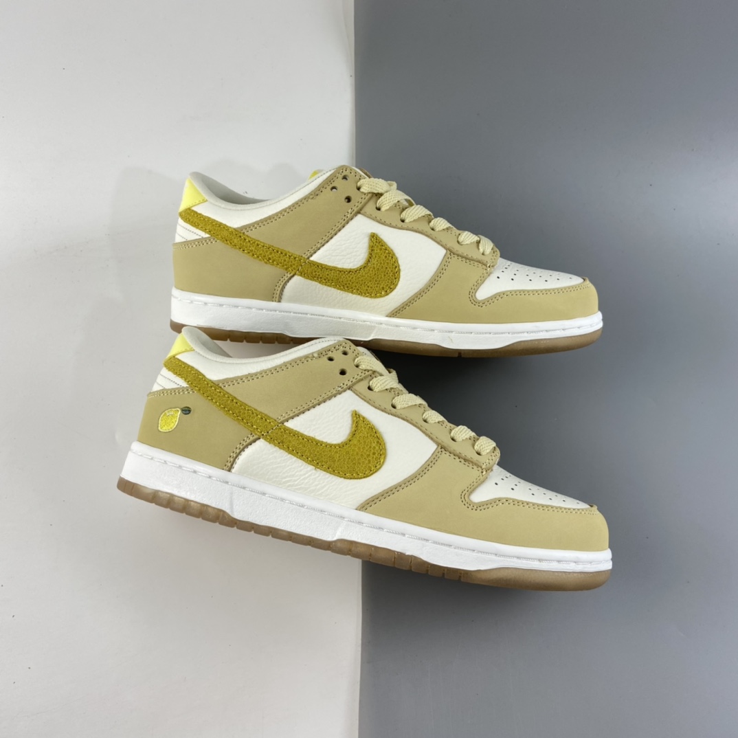 P300 Nike SB Dunk Low 扣篮系列柠檬黄配色 低帮休闲运动滑板板鞋 DJ6902-700