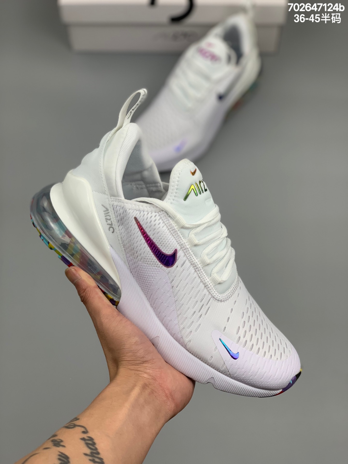 
Air Max 270  气垫 
官网强力操作主推 
货号：AH6789-009
原档案数据开发 客供真实压强气垫  
原盒原标专柜一致外围实体充正操作案例
Size：36 36.5 37 38 38.5 39  40 40.5 41 42 43 44 45 编码：702647124b