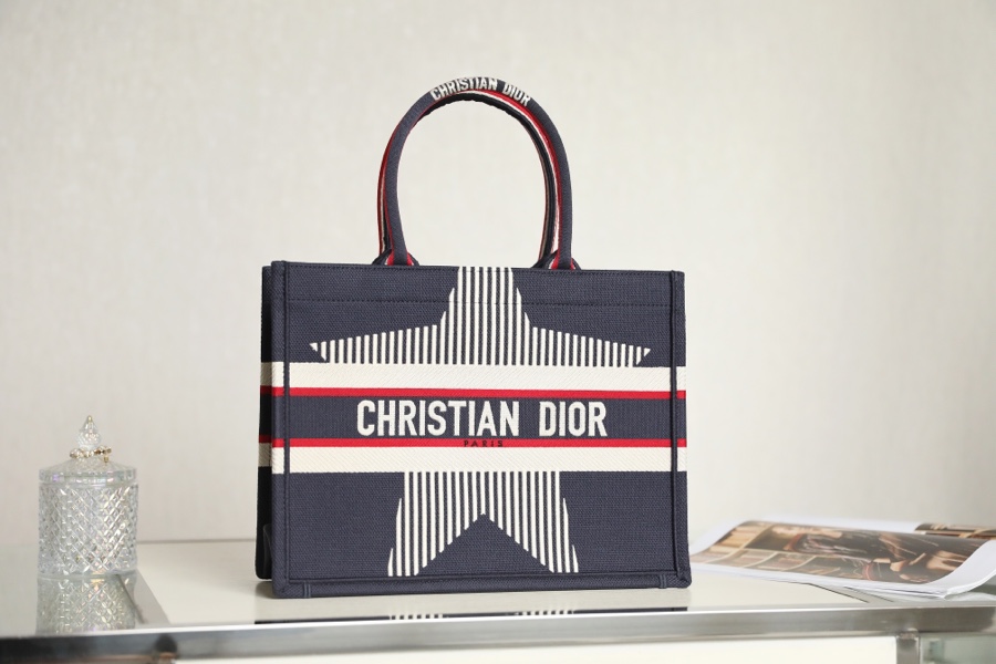 Dior Book Tote Handbags Tote Bags Blue White Embroidery Fashion