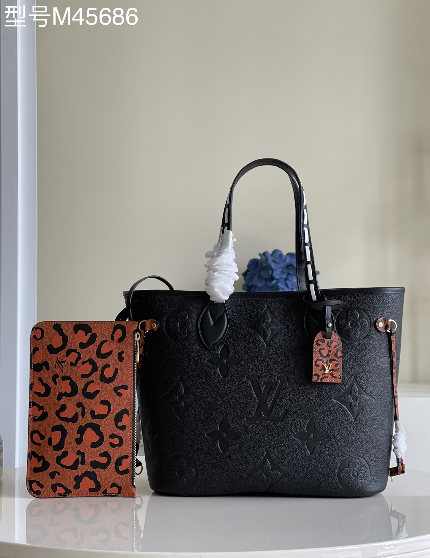 Louis Vuitton LV Neverfull AAAAA
 Bags Handbags Replica Every Designer
 Black Leopard Print Printing Empreinte​ Weave Fall Collection M45686