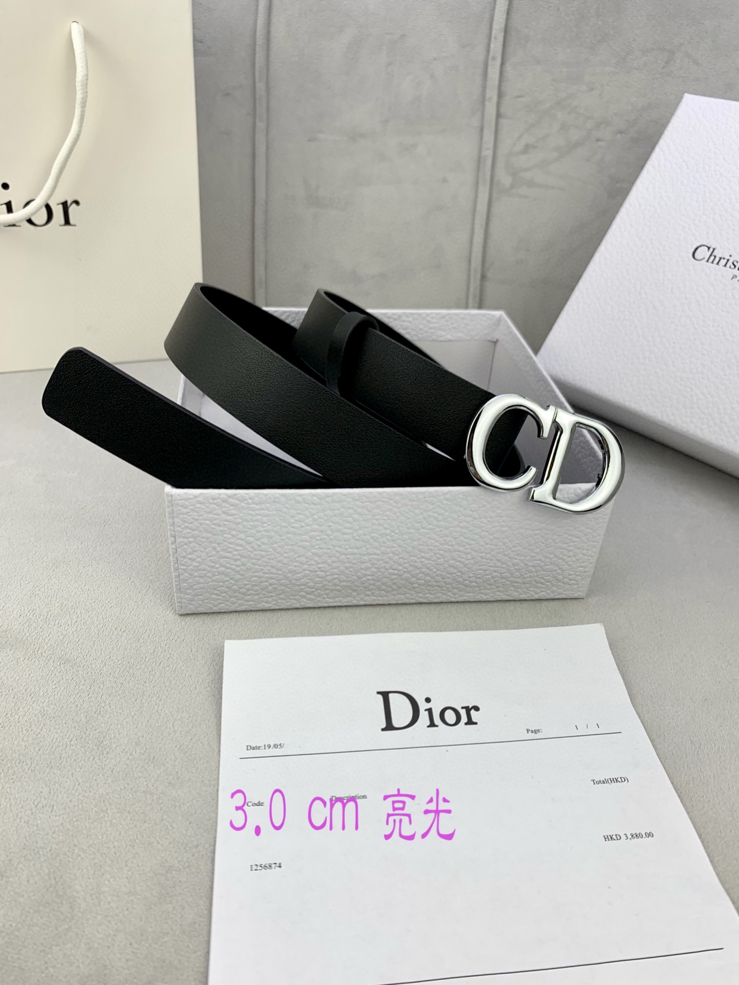 宽度3.0cmDior迪奧爆款平面無