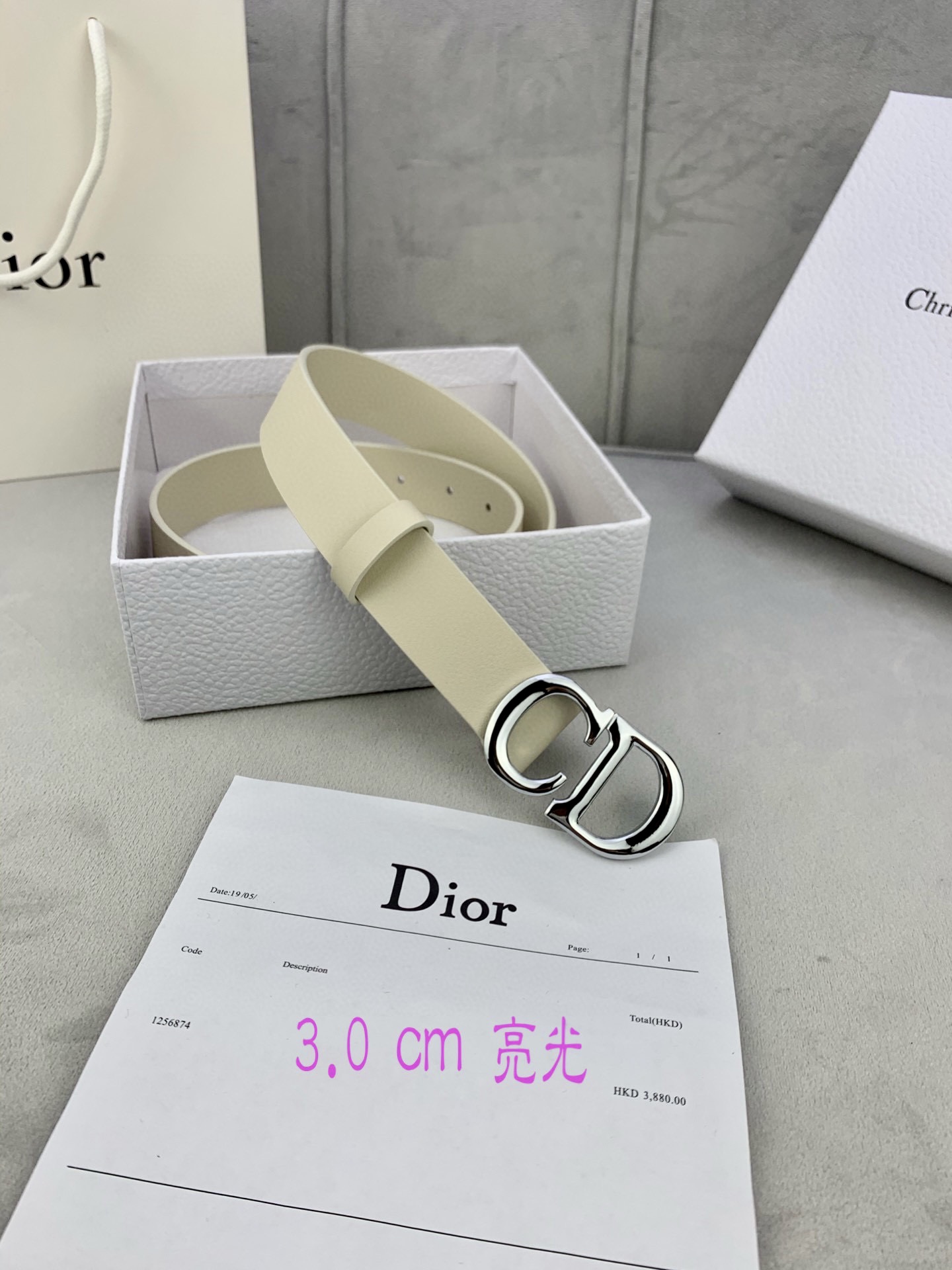 宽度3.0cmDior迪奧爆款平面無