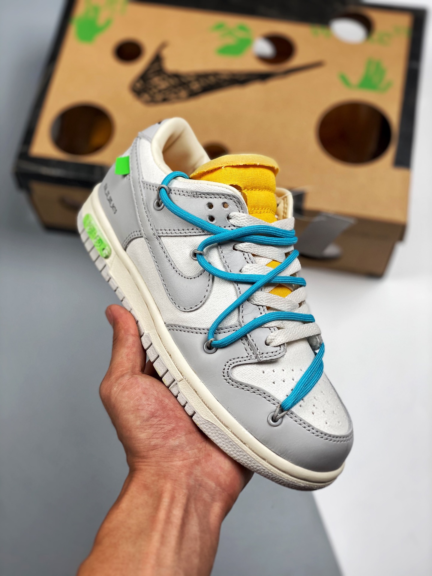 Off-White™ x Nike SB Dunk Low "The 50"OW 大厂纯原出品 原楦原纸版原数据开发#采用超软头层皮革+棉实登山绑绳#鞋垫嵌入缓震乳胶+Sole真气垫装置#原比值开发耐磨橡胶大底 货号： DM1602-11…