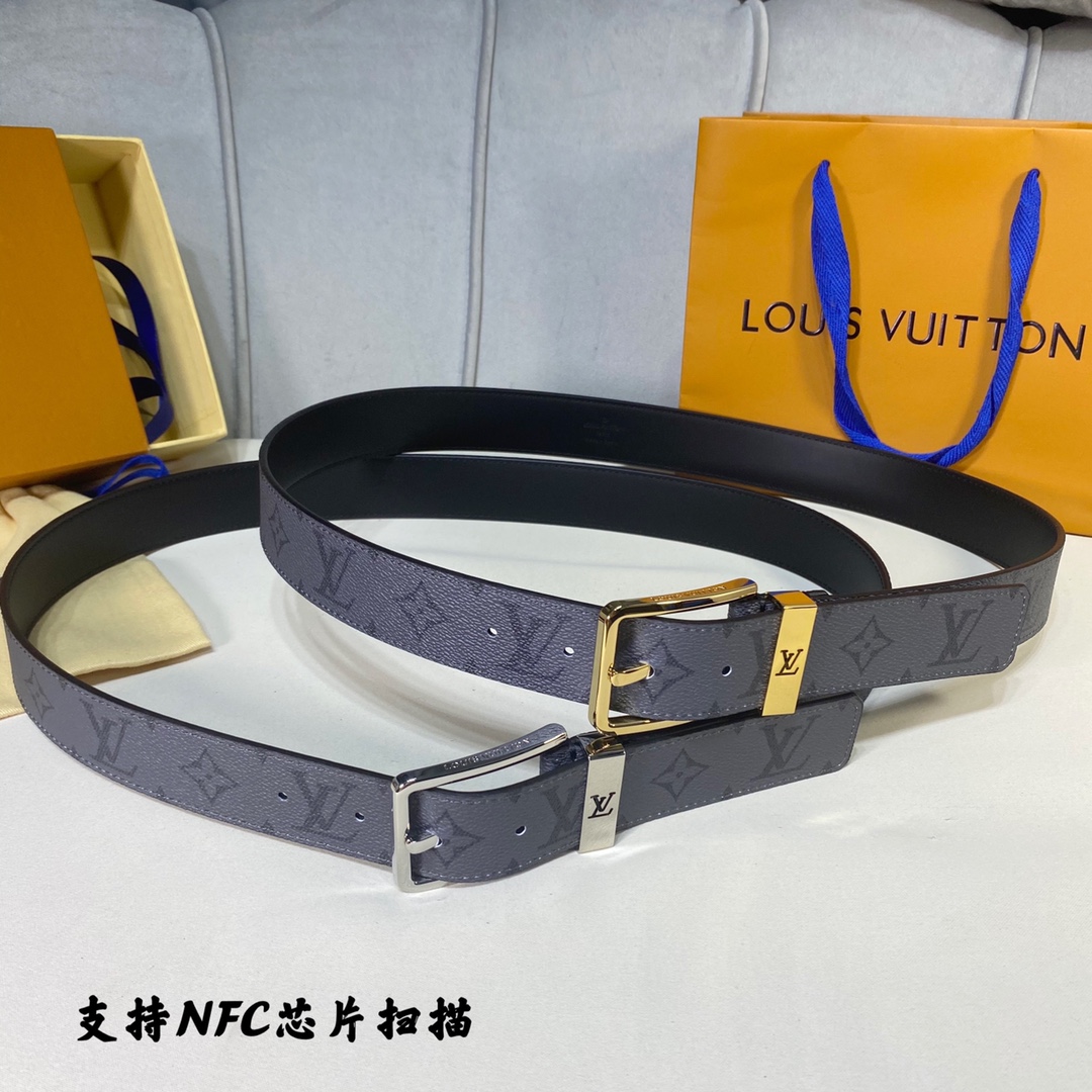 Louis Vuitton Flawless
 Belts Men Calfskin Canvas Cowhide