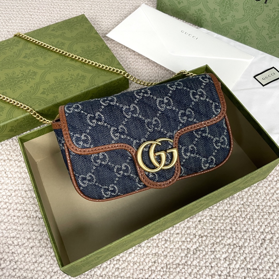 Chanel Shoulder Bag Matelasse 20 Denim Blue Chain 360183