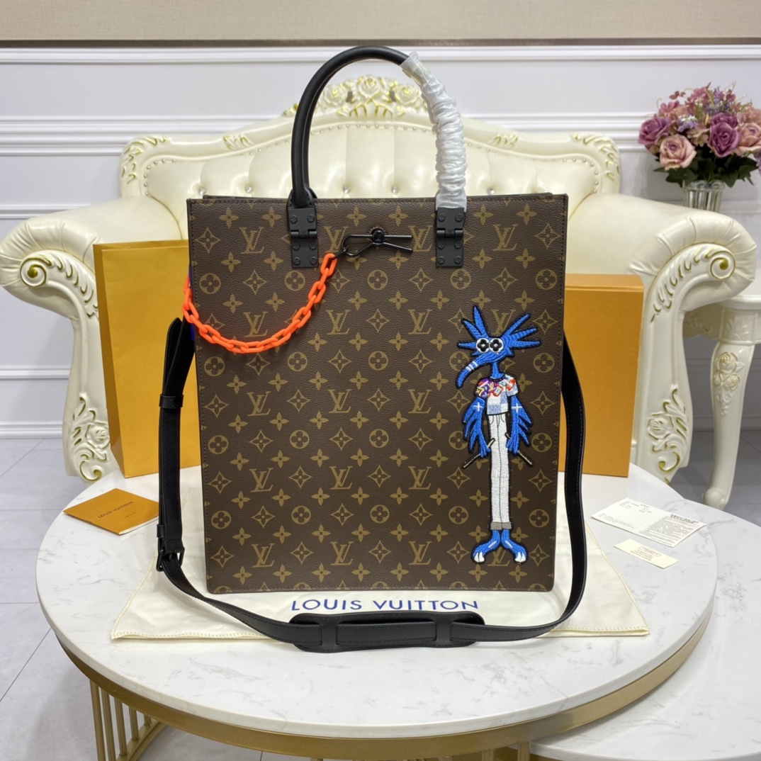 Louis Vuitton LV Sac Plat Messenger Bags Printing Men Monogram Canvas Spring/Summer Collection M45667