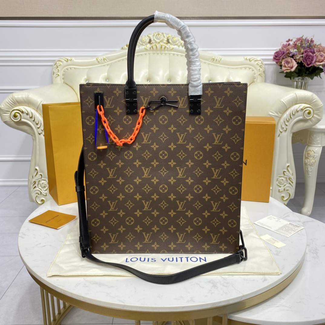 Louis Vuitton LV Sac Plat Bags Handbags Monogram Canvas Resin M44475