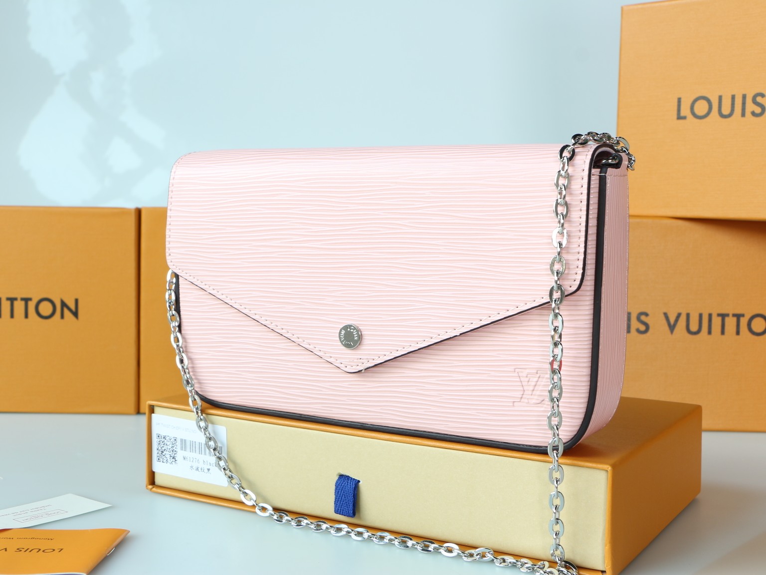 M61276 Pochette Felicie - 水波纹デザインのエレガントな財布