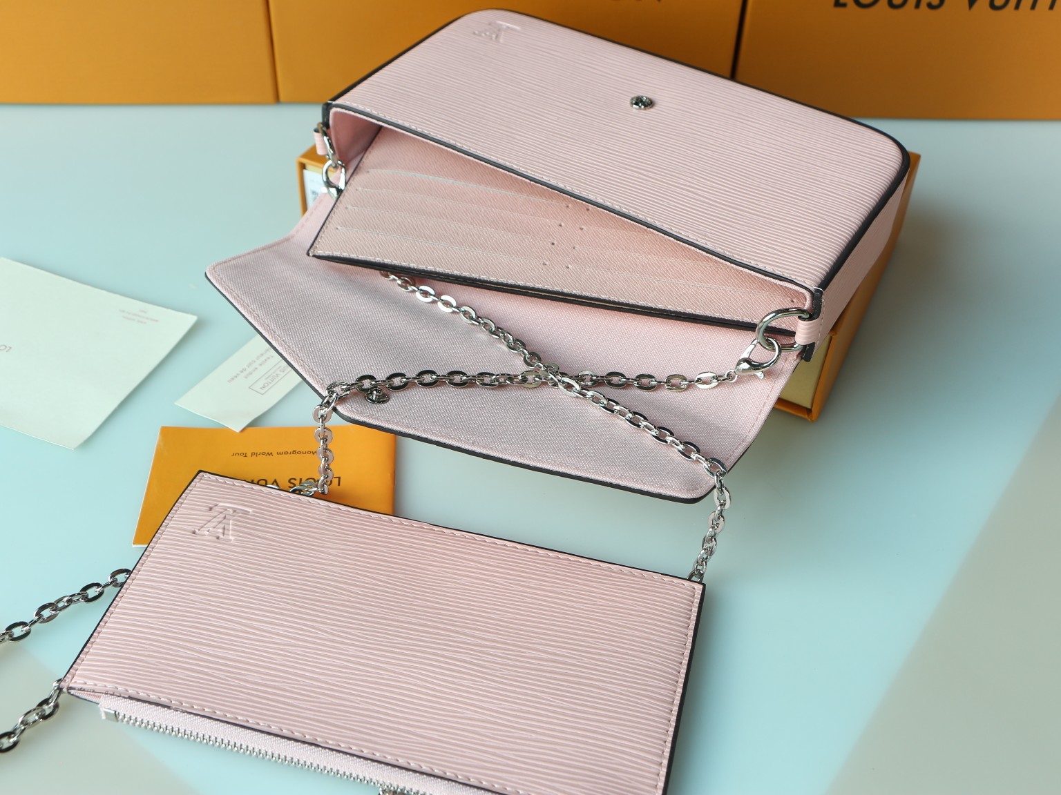 M61276 Pochette Felicie - 水波纹デザインのエレガントな財布