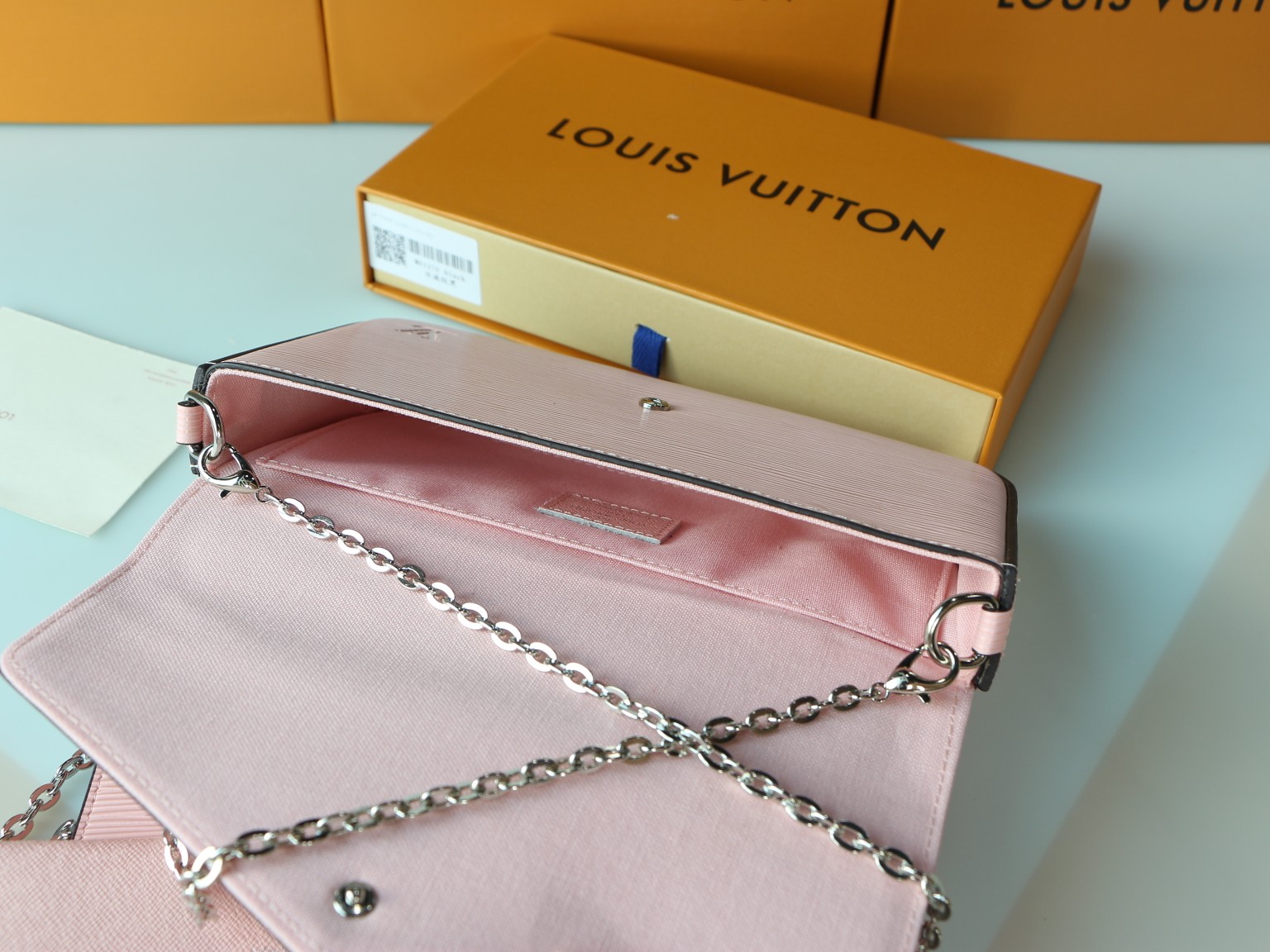 M61276 Pochette Felicie - 水波纹デザインのエレガントな財布