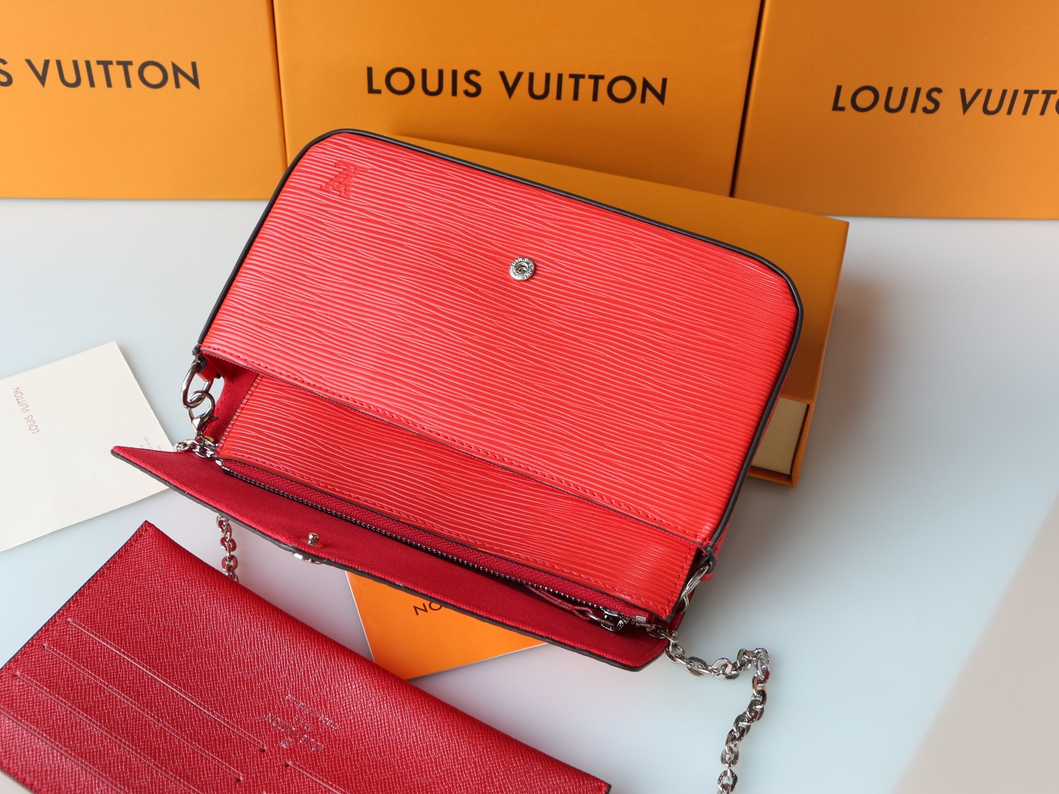 ブランド名M61276 Pochette Felicie - 高級水波纹レザー財布