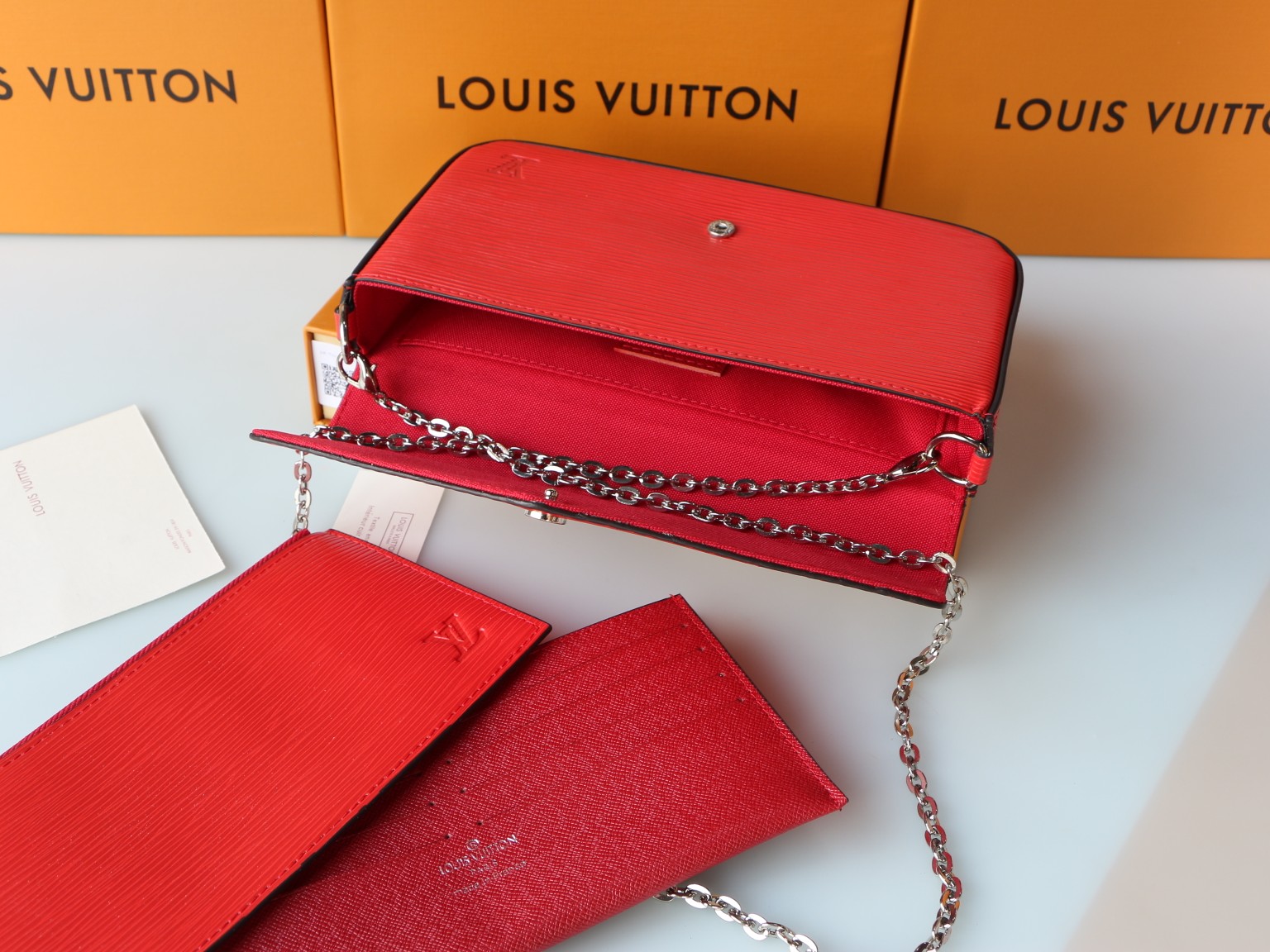 ブランド名M61276 Pochette Felicie - 高級水波纹レザー財布