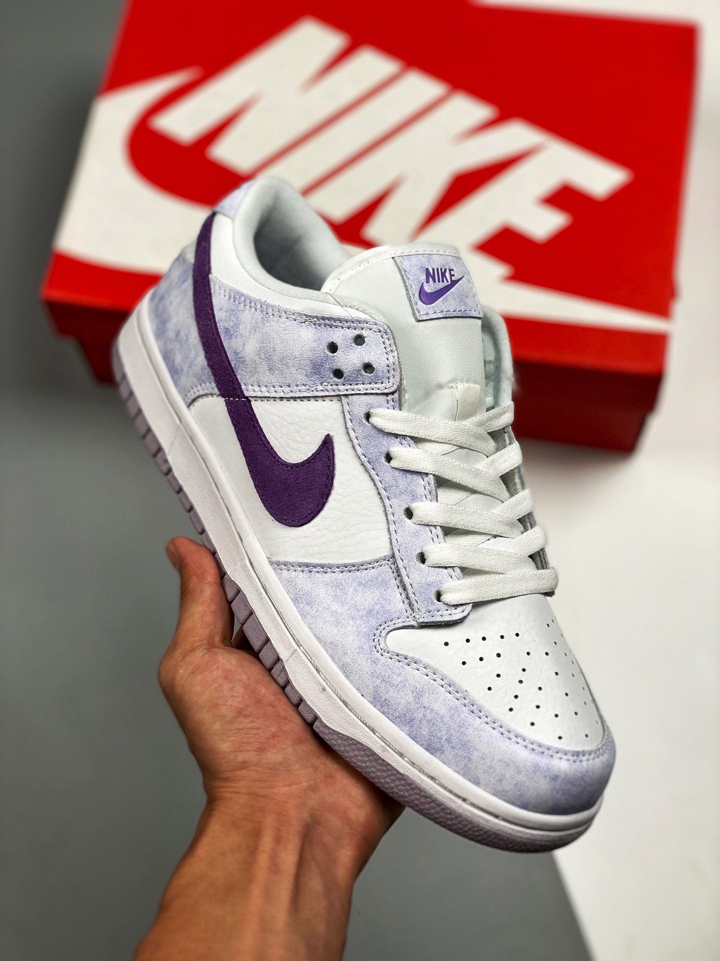 NK Dunk Low “Purple Pulse” 白紫 低帮运动休闲板鞋 公司级品质出货 清洁度 电绣工艺 皮料切割干净无任何毛边 细节完美 尺码：36 36.5 37.5 38 38.5 39 40 40.5 41 42 42.5 …