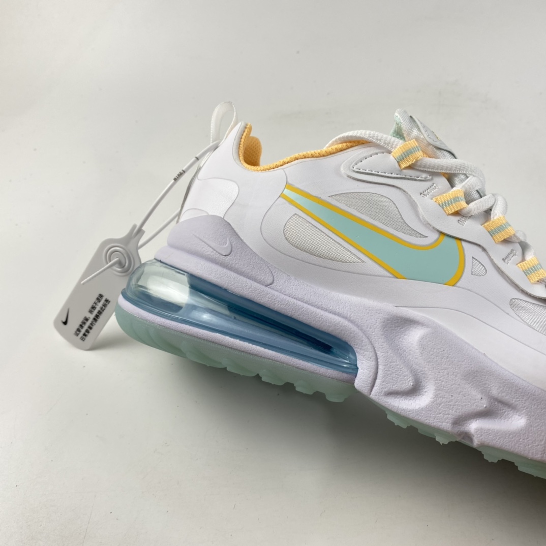 P160  Nike Air Max 270 React 新款 高频网面机能半掌气垫缓震跑步鞋 DJ3027-100