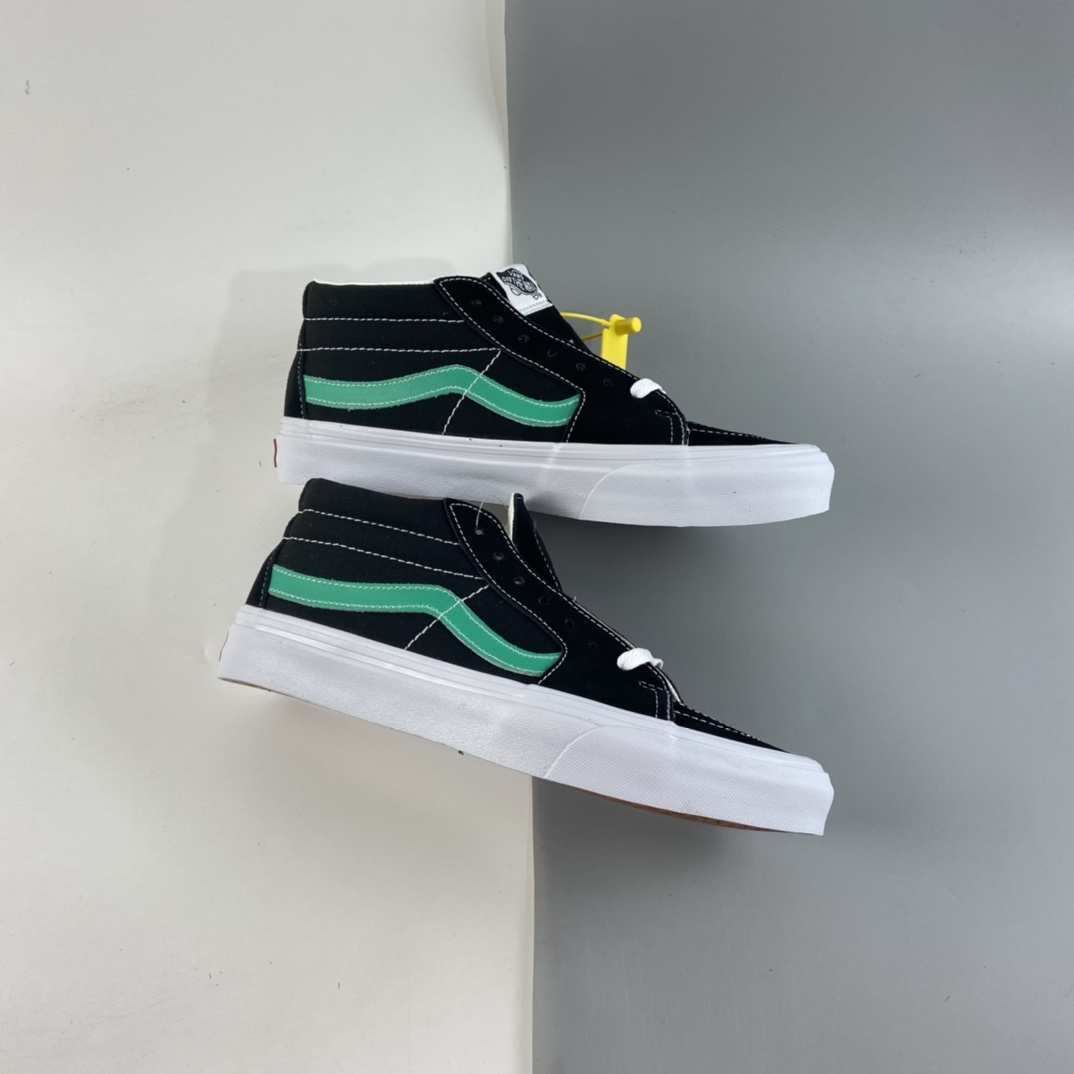 P160  Vans Mid 范斯官方糖果绿侧边条纹中帮板鞋运动鞋 VN0A3WM34FV