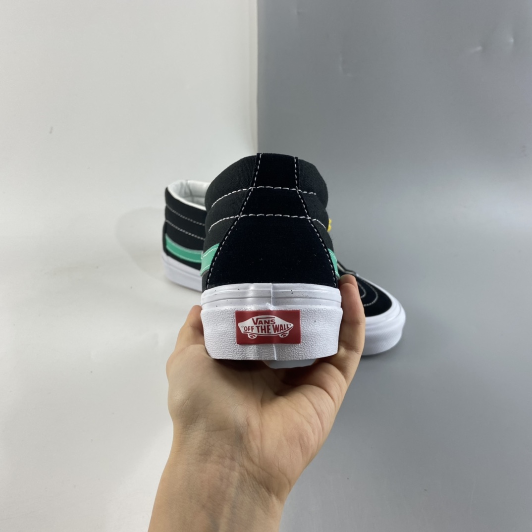 P160  Vans Mid 范斯官方糖果绿侧边条纹中帮板鞋运动鞋 VN0A3WM34FV