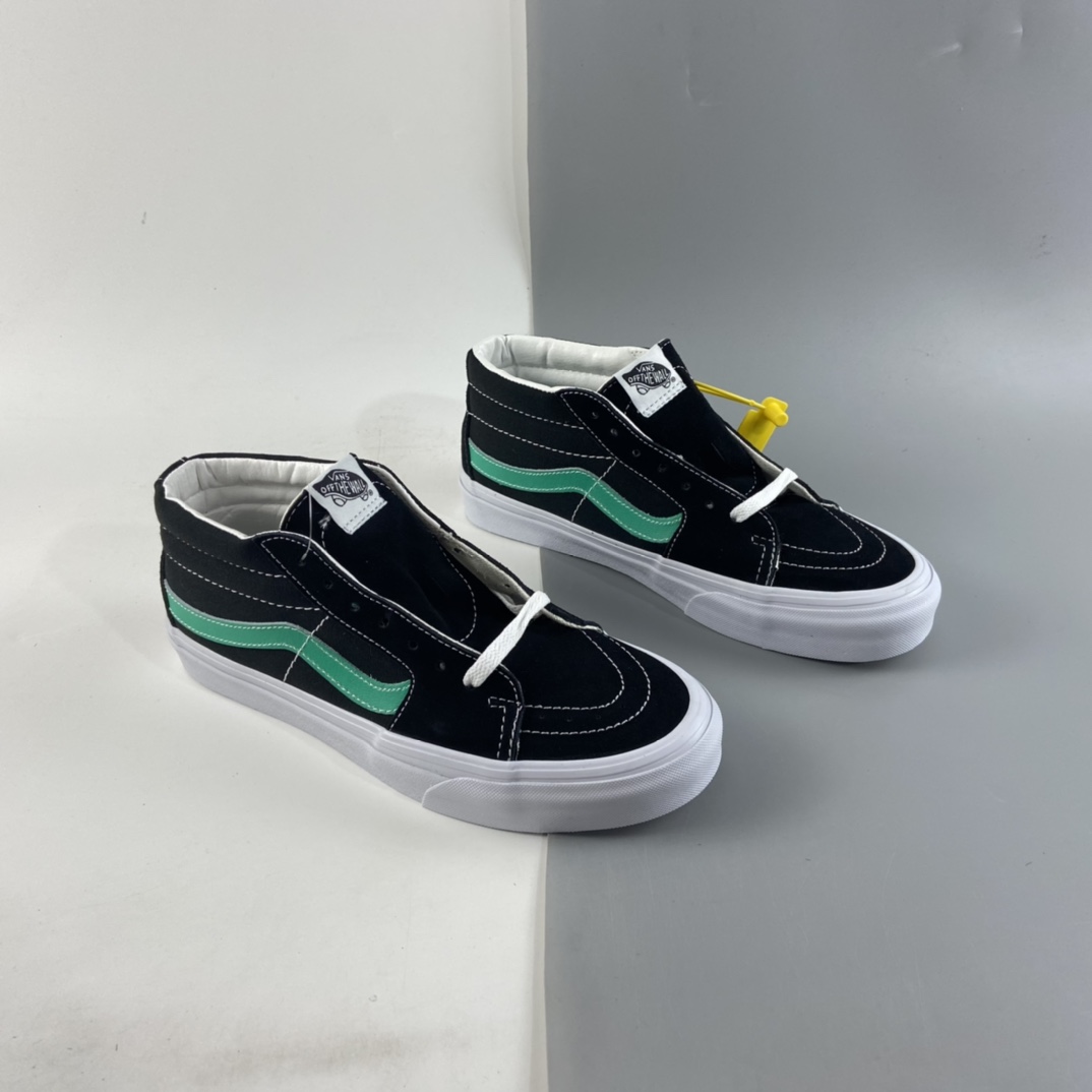 P160  Vans Mid 范斯官方糖果绿侧边条纹中帮板鞋运动鞋 VN0A3WM34FV