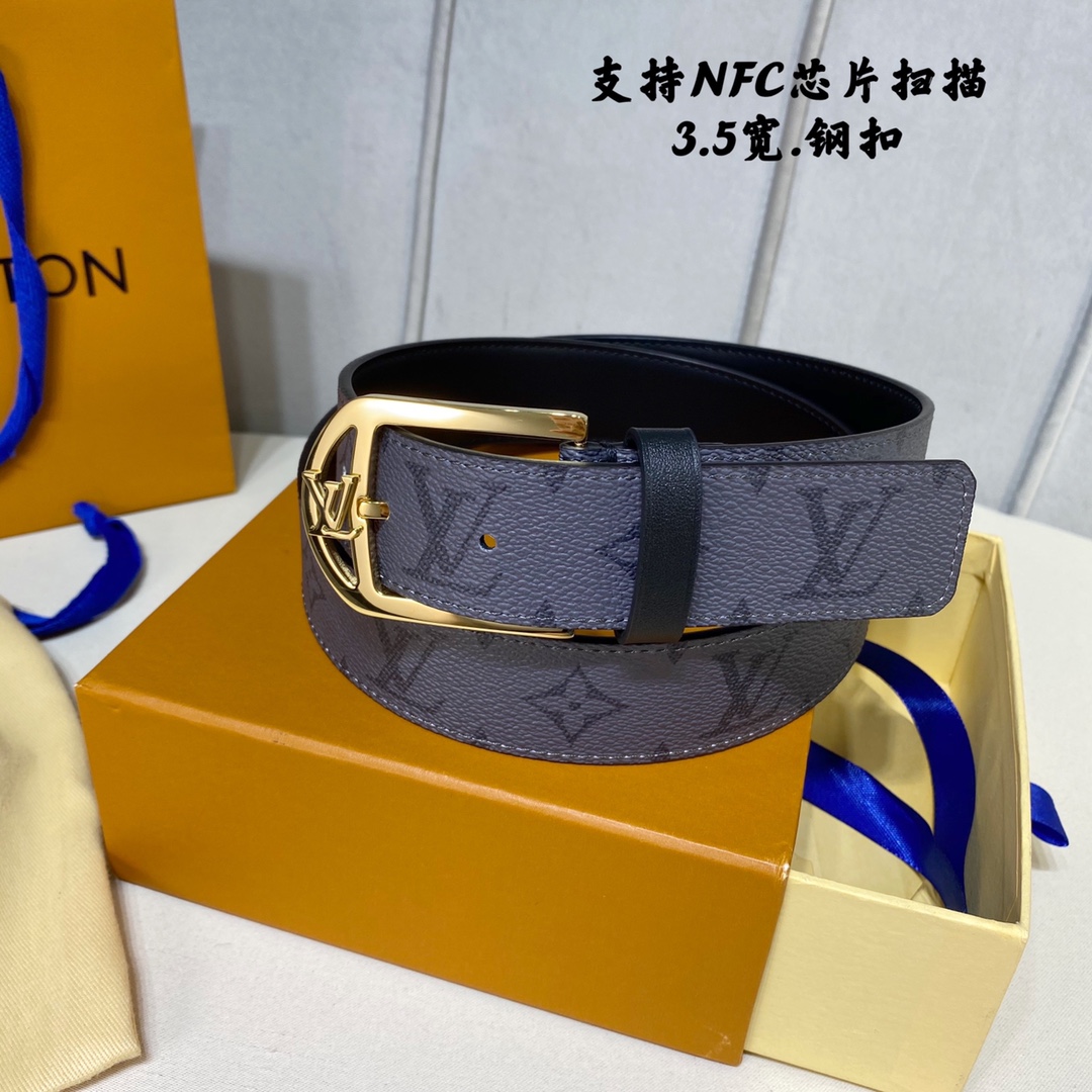 Hot Sale
 Louis Vuitton Belts Men Calfskin Canvas Cowhide