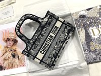Dior Book Tote Handbags Tote Bags Embroidery Mini
