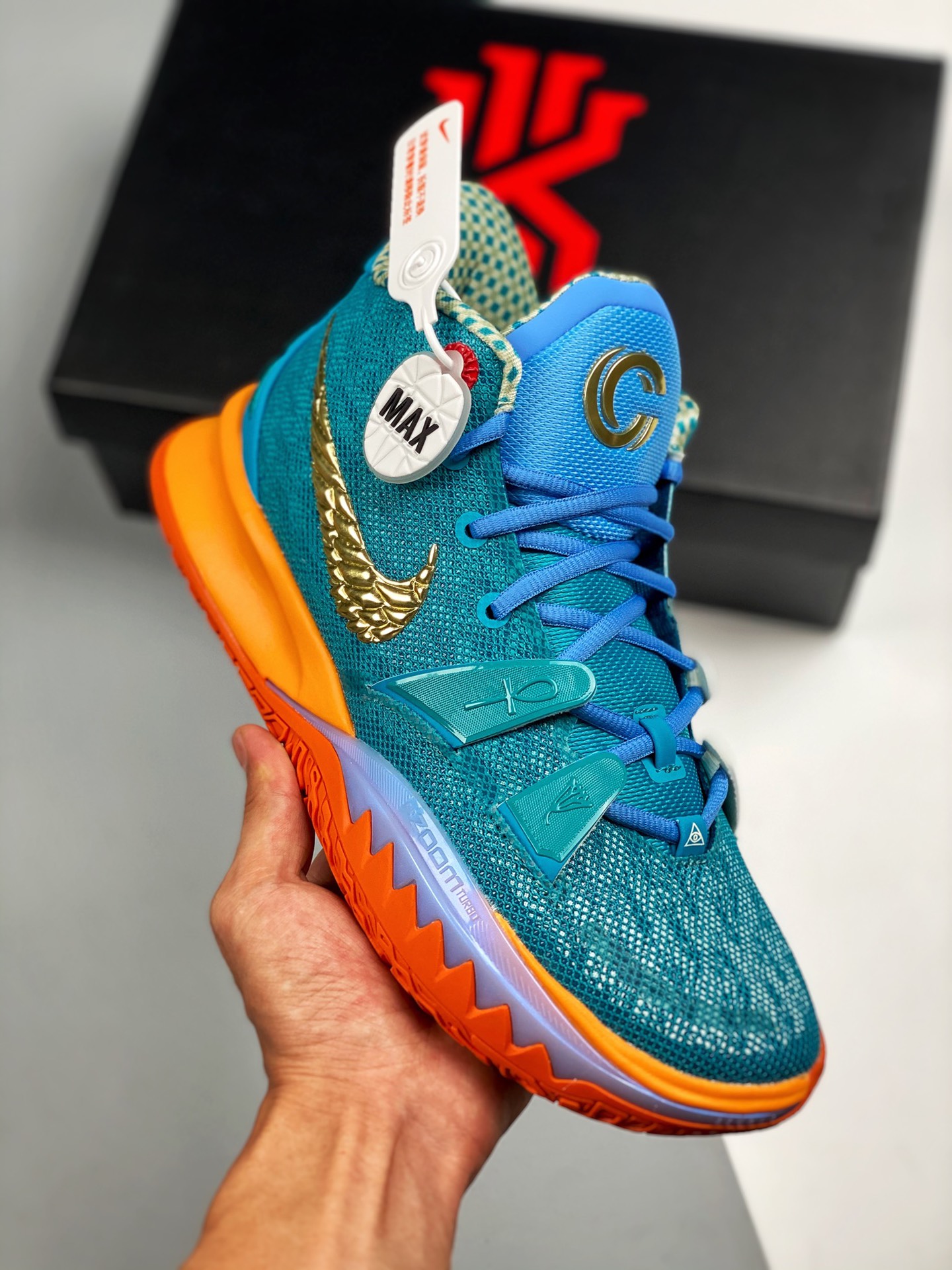 NIKE KYRIE 7 "Concepts" edición especial conjunta, puro original, Kyrie 7 "Ojo de Horus" 👁 Swoosh con alas d…