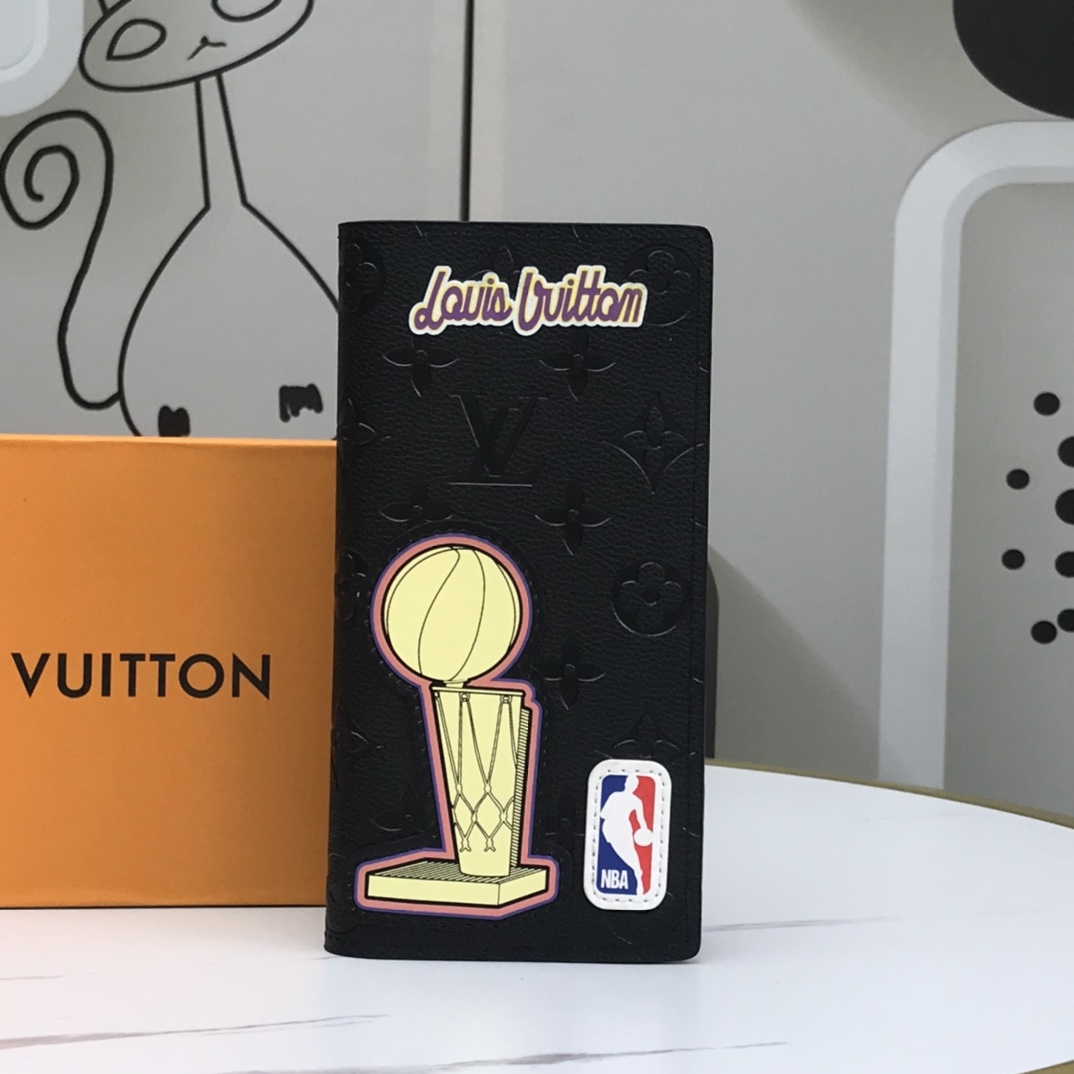 Genuine leather bifold wallet front view